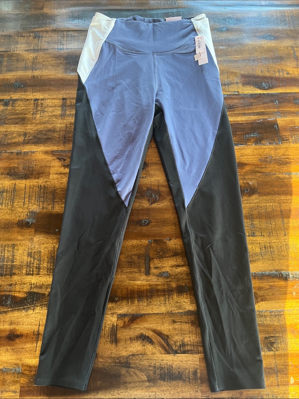 VS Women’s Colorblock Active Leggings - Blue, Black & White